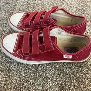 Vintage red Velcro vans